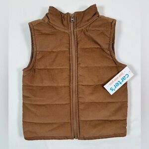 NWT JUST ONE YOU BY CARTER'S Baby Boys' Corduroy Zip Up Puffer Vest Size 18M